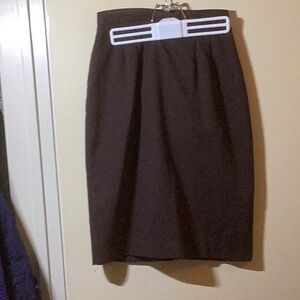 Brown pencil skirt